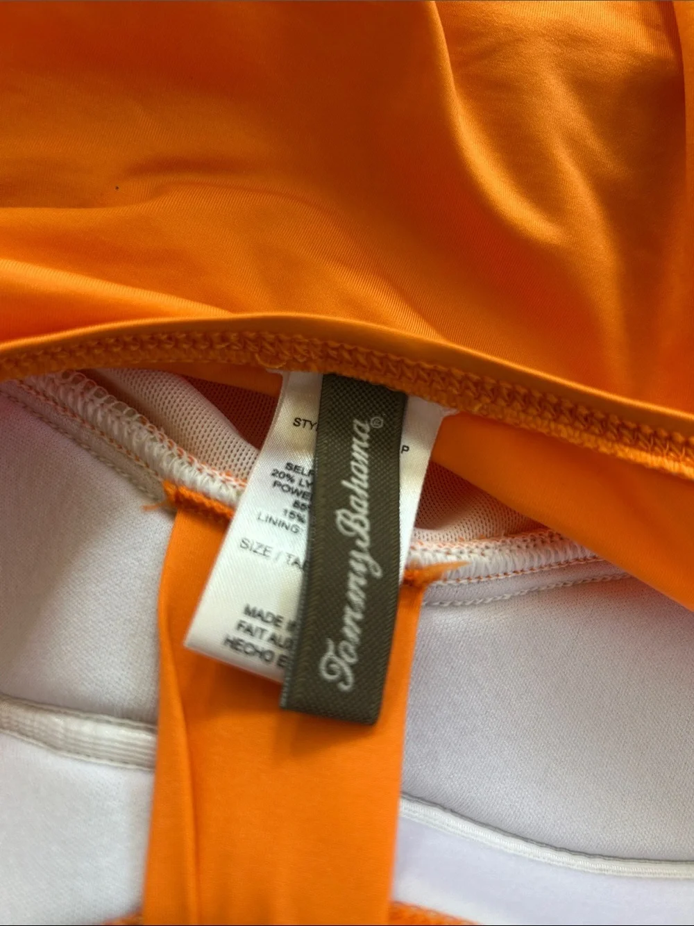 Tommy Bahama Orange Halter Tie Neck Swimsuit